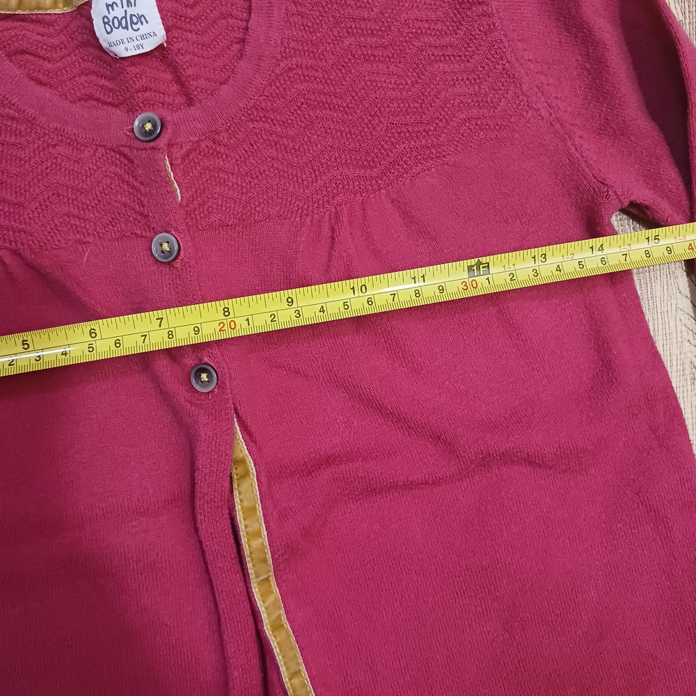 Mini Boden Pink Button-Up Cardigan Cotton and Cashmere 9-10 Years - Picture 5 of 8